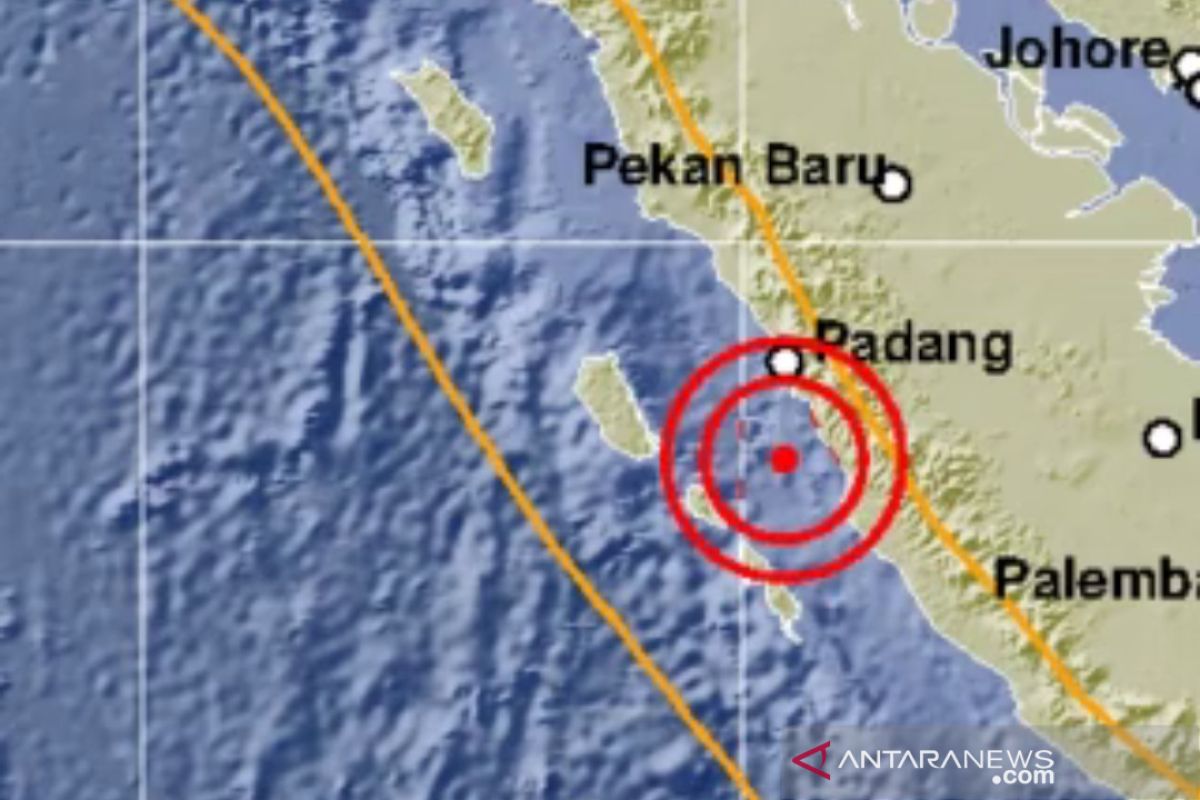 Gempa  tektonik bermagnitudo 5,3 guncang Pesisir Selatan Sumbar