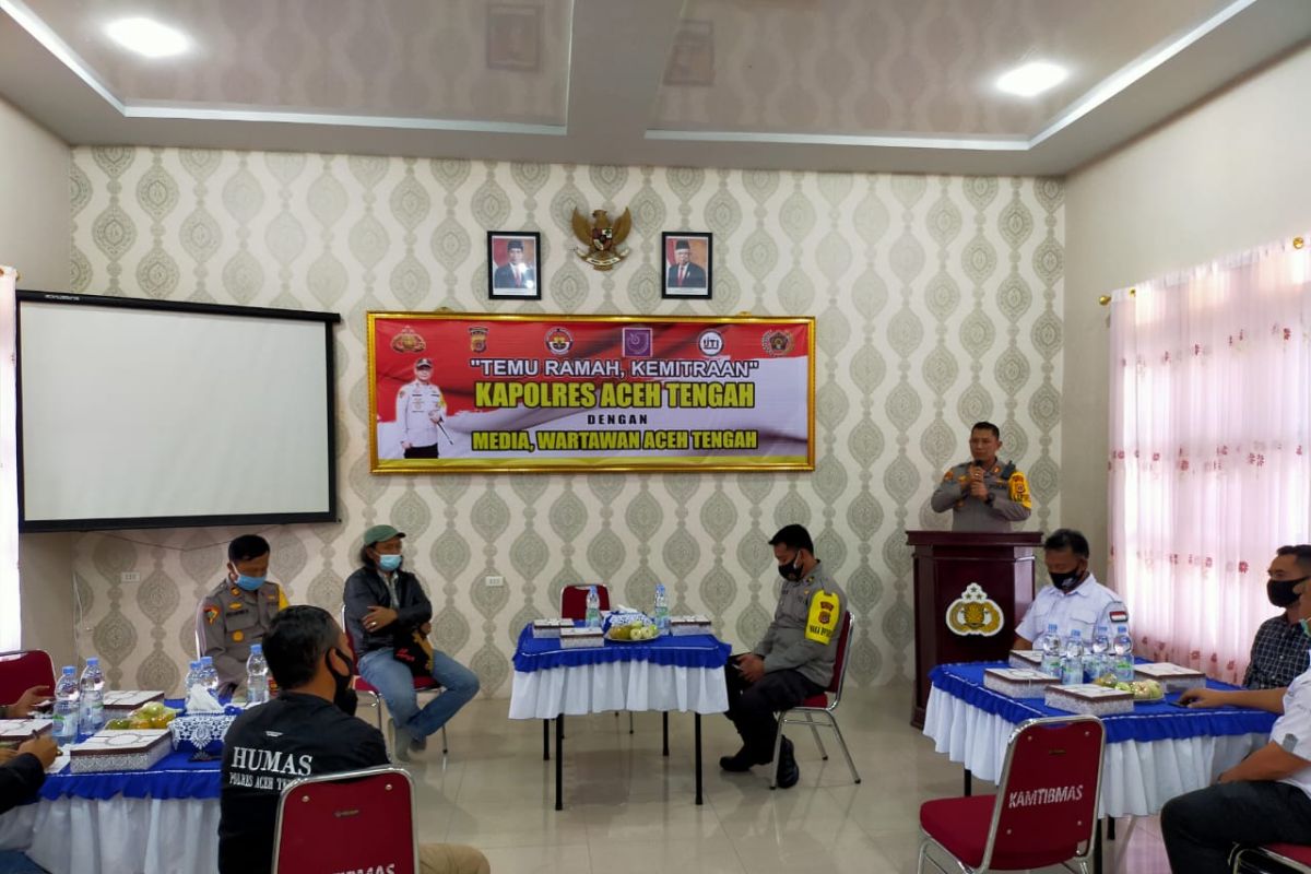 Polres Aceh Tengah perkuat kemitraan dengan wartawan