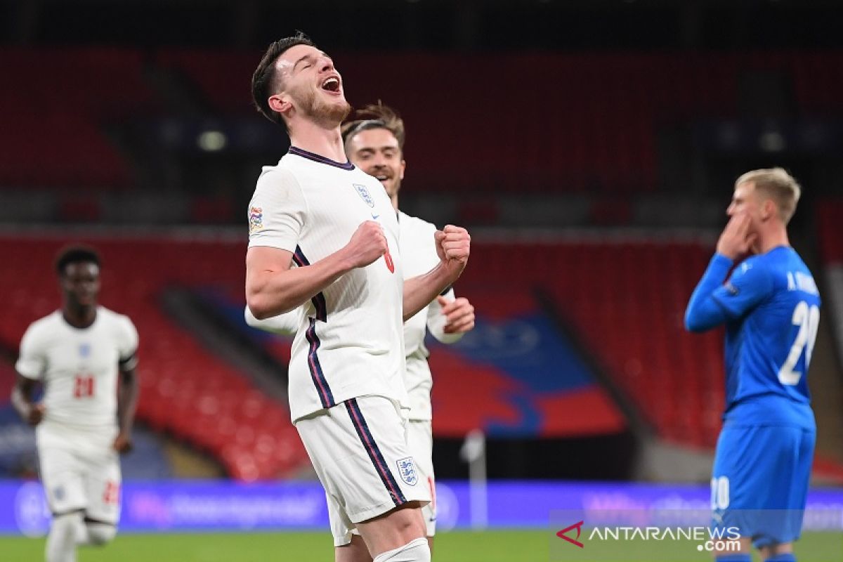 Inggris tutup kiprah di Nations League dengan gilas Islandia 4-0