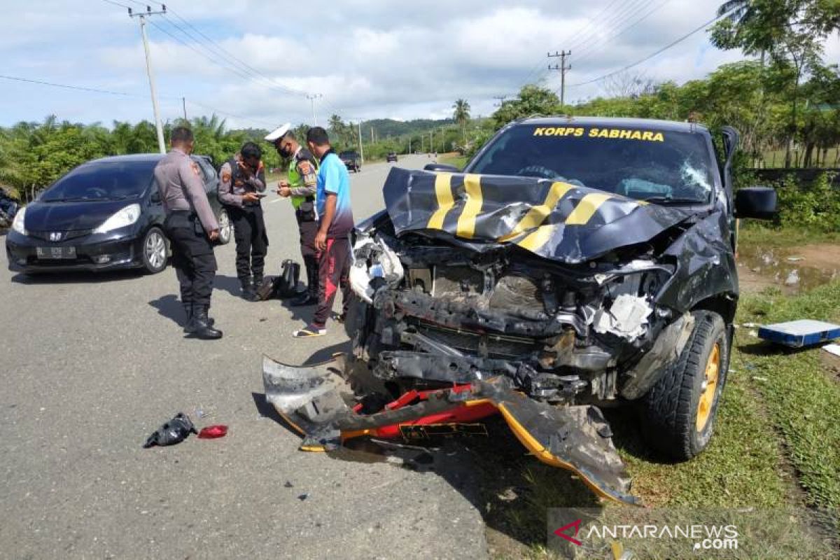 Mobil patroli kecelakaan, dua anggota polisi dan satu anggota TNI meninggal