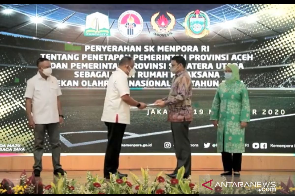 Menpora Zainudin serahkan SK penetapan Aceh-Sumut sebagai tuan rumah PON 2024