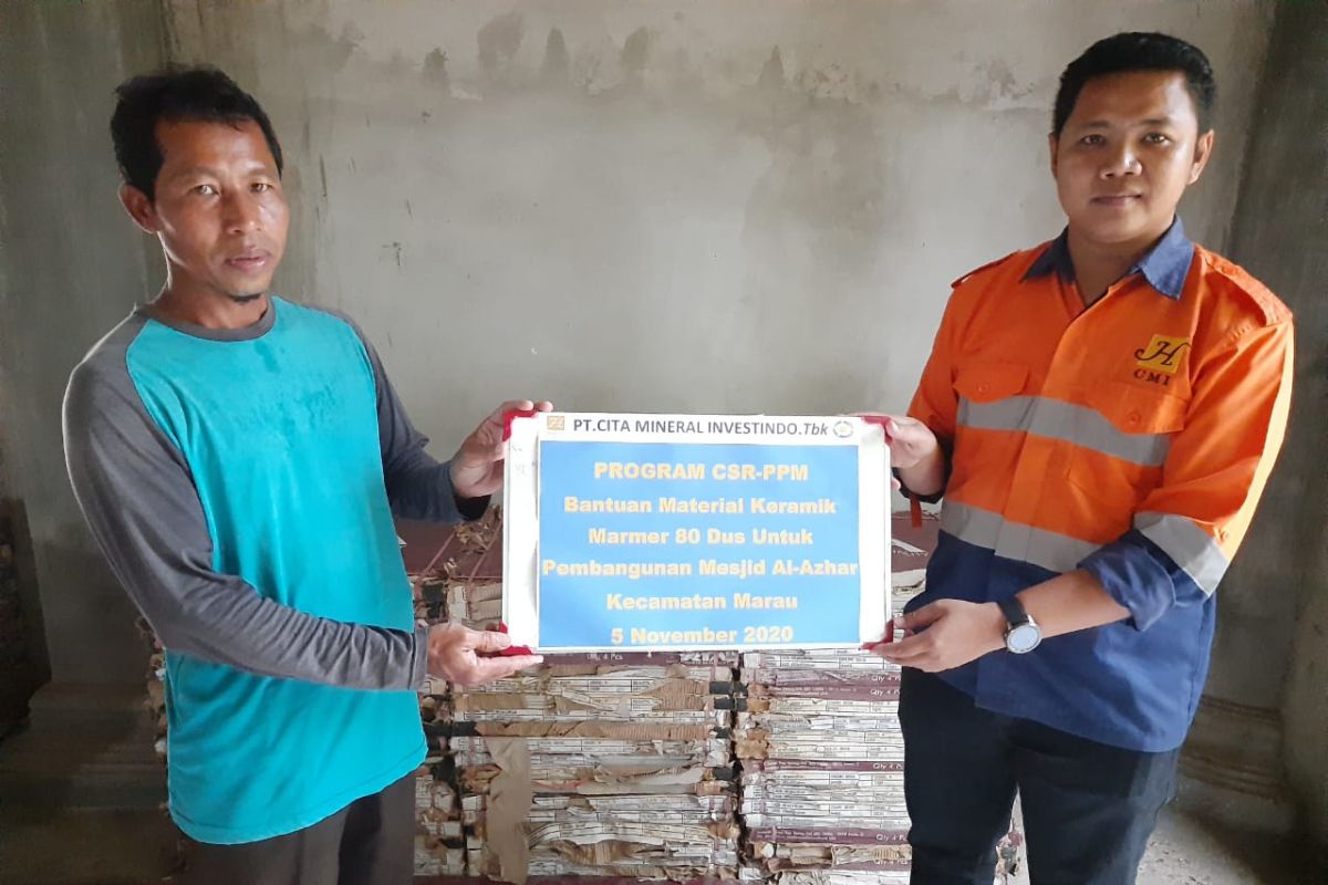 PT CMI bantu pembangunan rumah ibadah di Kecamatan Marau