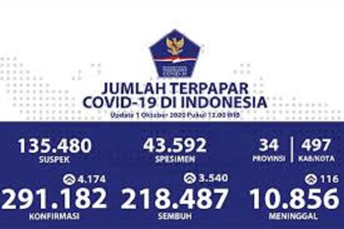 Kasus positif COVID-19 Indonesia Kamis bertambah 4.798, sembuh 4.265 orang