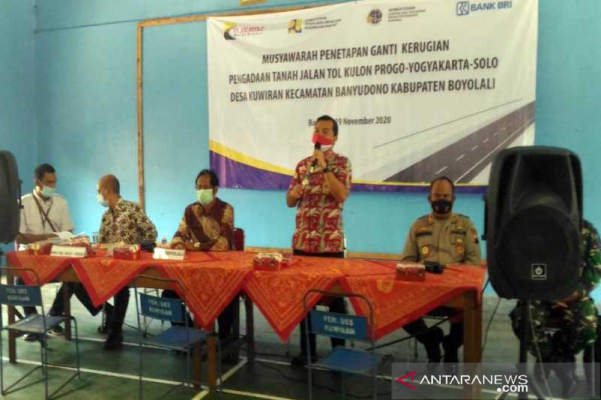 1.087 bidang tanah di Boyolali kena pembebasan Tol Solo-Yogya