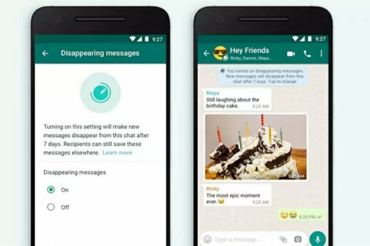 Cara aktifkan fitur pesan menghilang otomatis  di WhatsApp