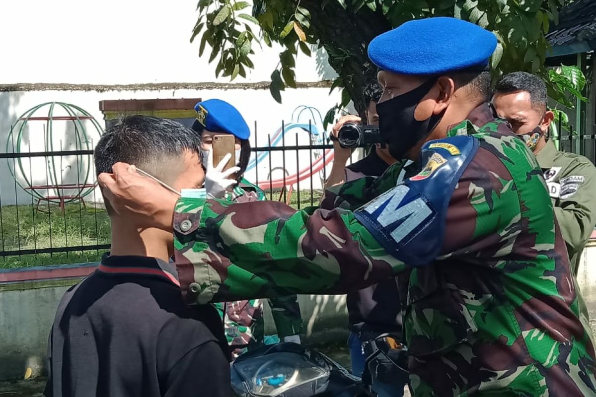 Pomdam I/BB gelar operasi pendisiplinan protokol kesehatan di Medan