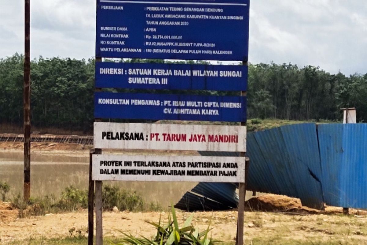 Proyek turap senilai Rp28 miliar di Kuansing jadi sorotan