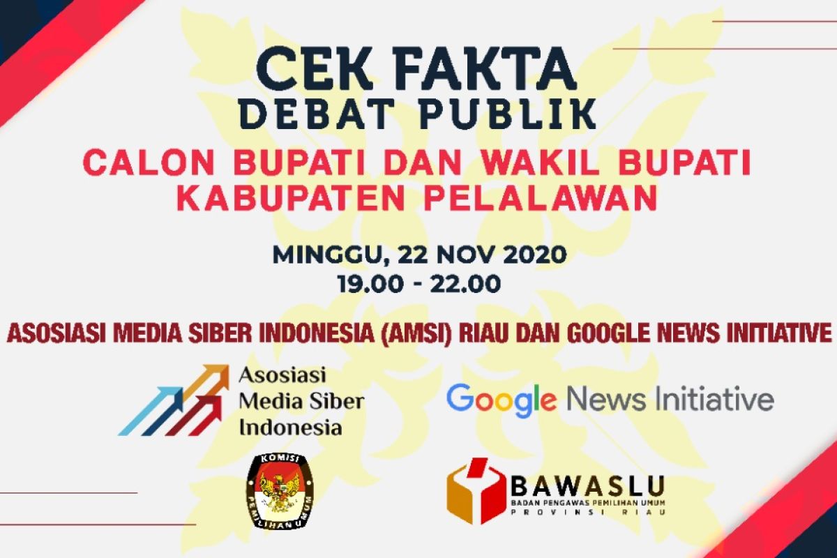Pertama kali, AMSI Riau gelar cek fakta debat Pilkada Pelalawan