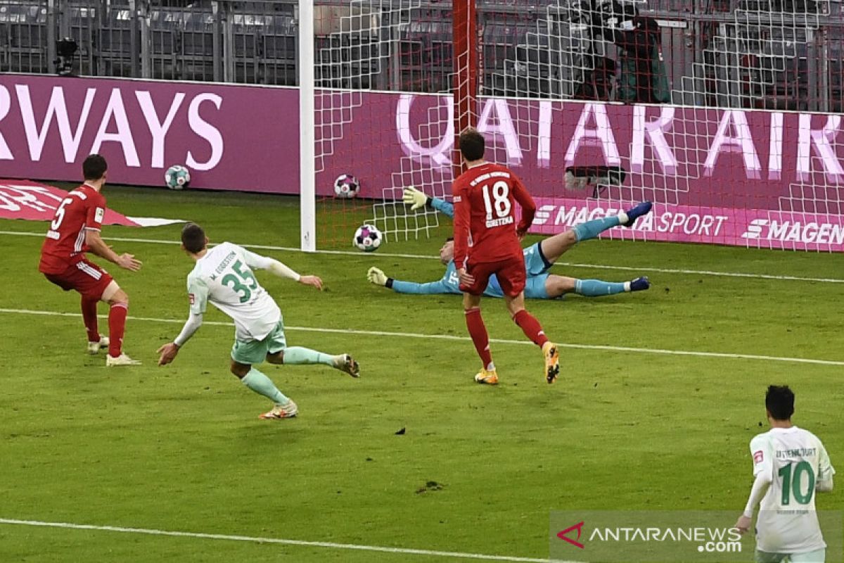 Werder Bremen raih poin dari Bayern untuk pertama kalinya sejak 2010