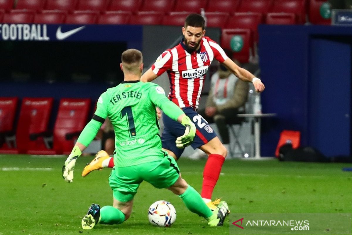 Atletico Madrid taklukkan Barcelona berkat gol Yannick Carrasco