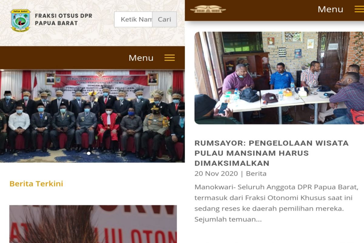Fraksi Otsus DPR Papua Barat luncurkan website
