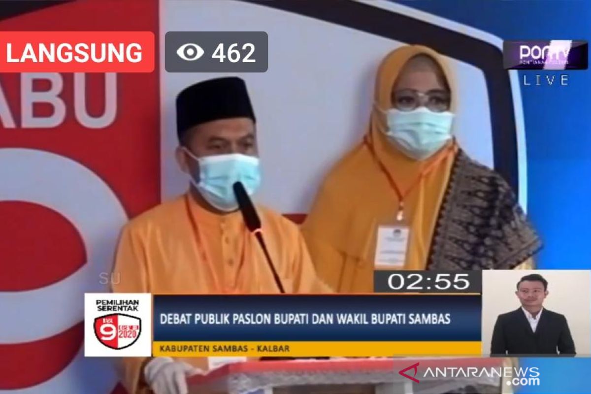 Petahana dalam debat Pilkada Sambas lebih dominan sampaikan prestasi