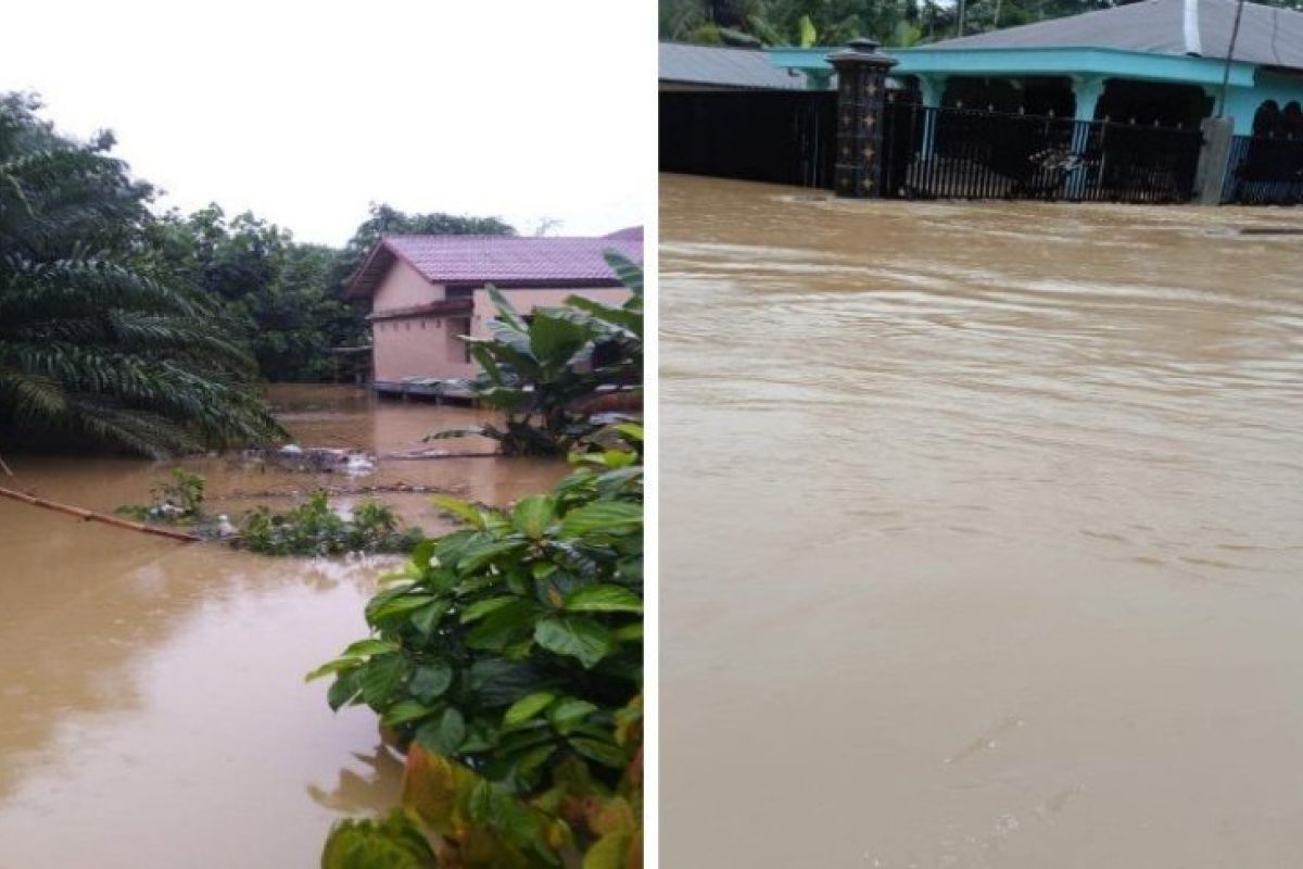 Sungai meluap, 1.078 rumah di Kabupaten Langkat-Sumut terendam banjir