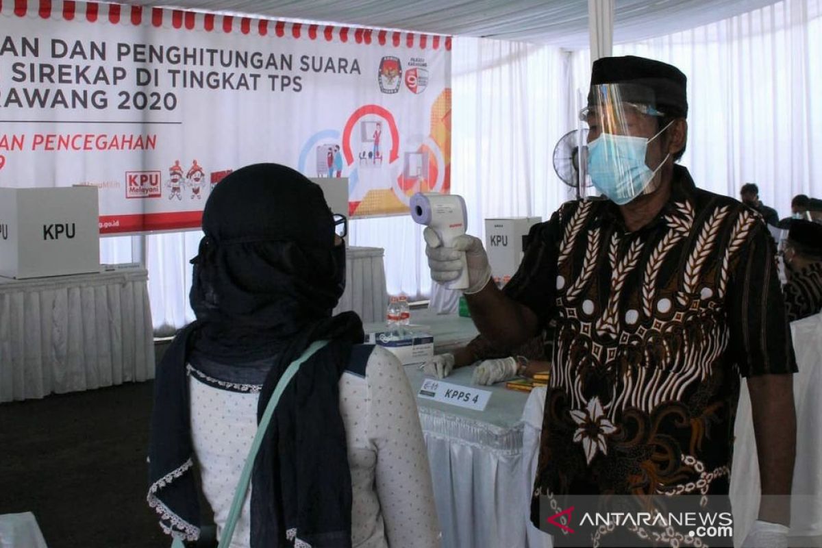 KPU Karawang siapkan bilik khusus bagi pemilih bersuhu tubuh 37,3 derajat celsius ke atas