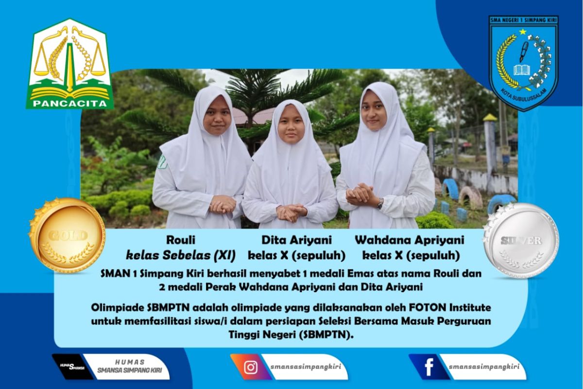 Pelajar Aceh boyong delapan medali di OSBMPTN 2020