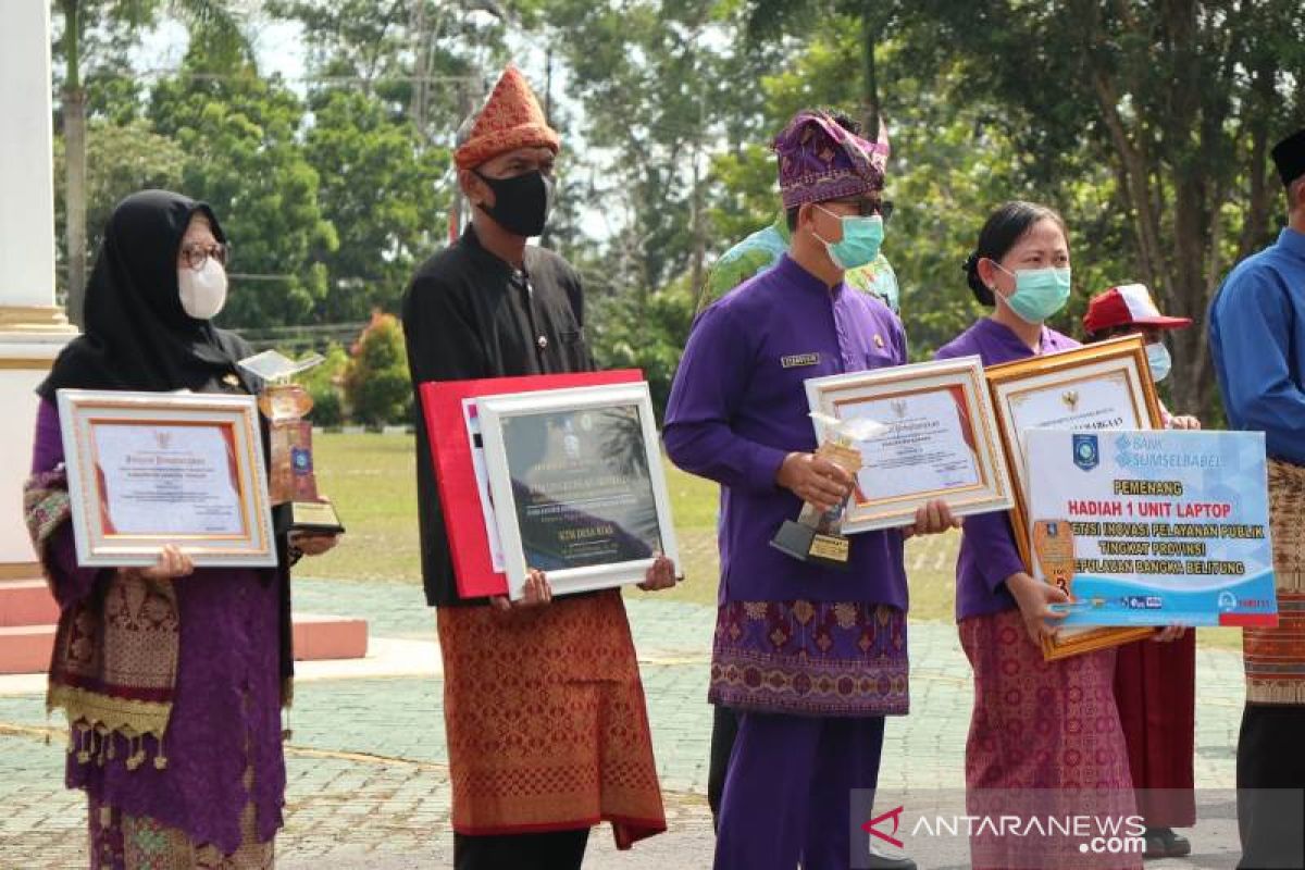 Pemkab Bangka terima empat penghargaan dari Pemerintah Provinsi Bangka Belitung