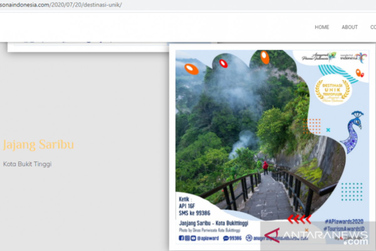Destinasi fotogenik "Janjang Saribu" jadi nominator API 2020