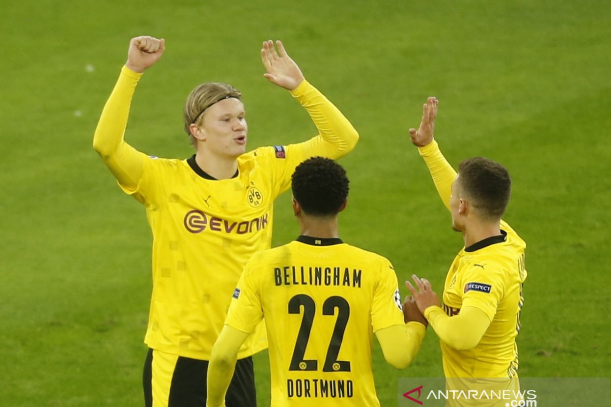 Dortmund taklukkan Brugge 3-0, Haaland cetak dua gol