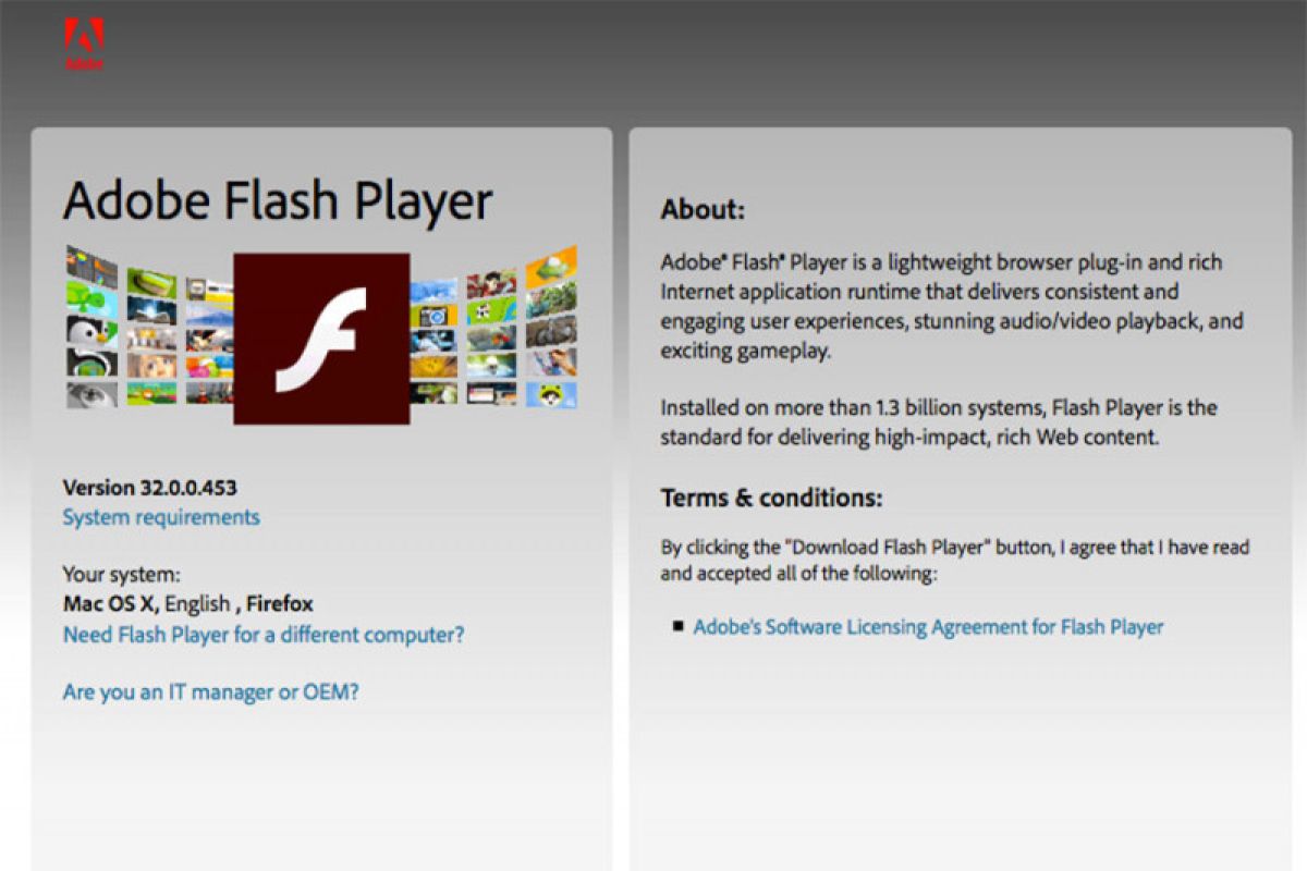 Adobe umumkan berhentikan Flash Player 12 Januari