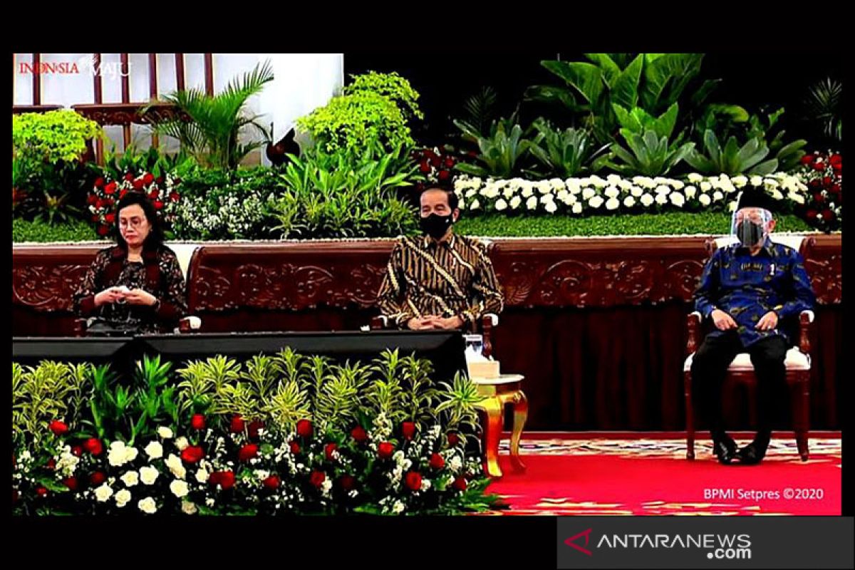 Presiden Jokowi serahkan DIPA, dana transfer daerah dan dana desa 2021