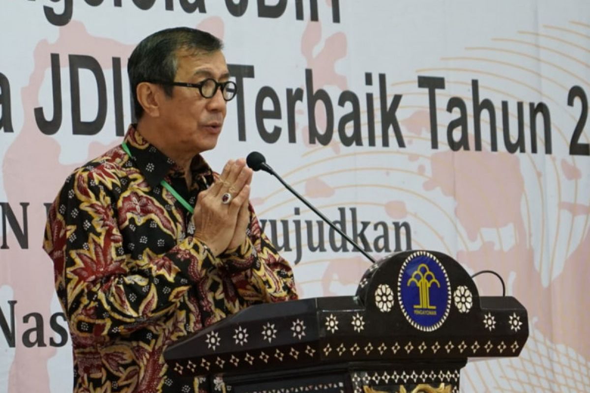 Menkum HAM Yasonna harap Pemda dan DPRD maksimalkan data digital informasi hukum