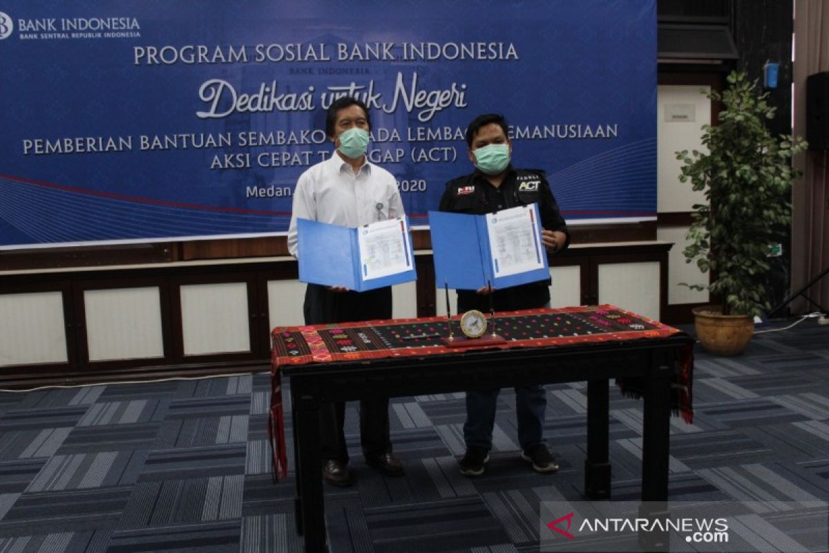 ACT Sumut terima bantuan 600 paket sembako dari Bank Indonesia