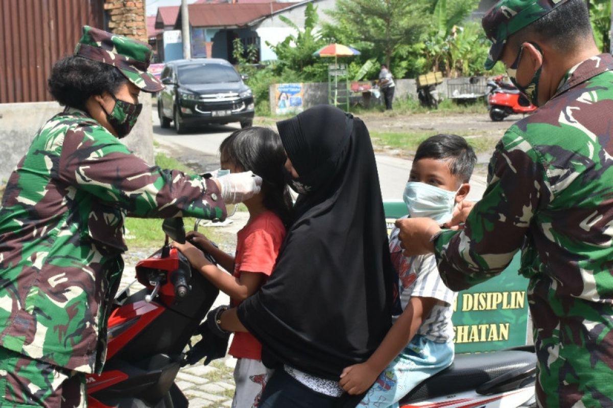 Satgas Zidam I/BB gelar operasi pendisiplinan prokes warga