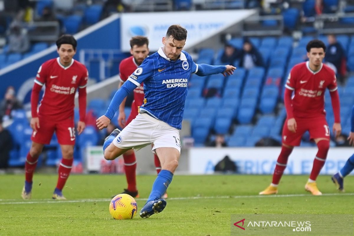 Tiga keputusan VAR bantu Brighton raih hasil imbang saat jamu Liverpool