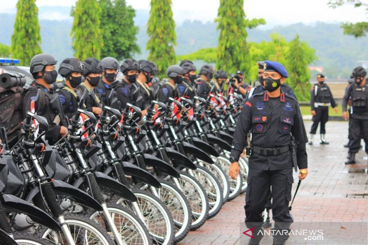 Brimob Polda Maluku gelar apel kesiapsiagaan pengamanan Pilkada