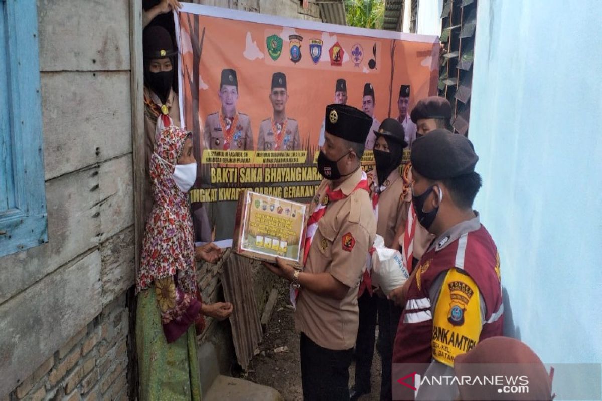 Akibat pandemi, kegiatan perkemahan diganti sosial Bakti Saka Bhayangkara Polres Tapsel