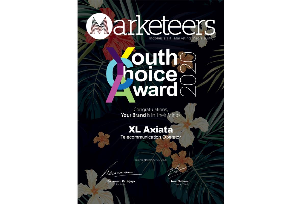 XL Axiata raih Marketeers Youth Choice Brand of The Year 2020
