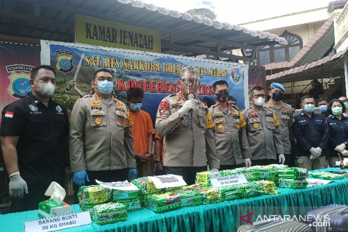 North Sumatra police's six-month crystal meth haul reaches 700 kg