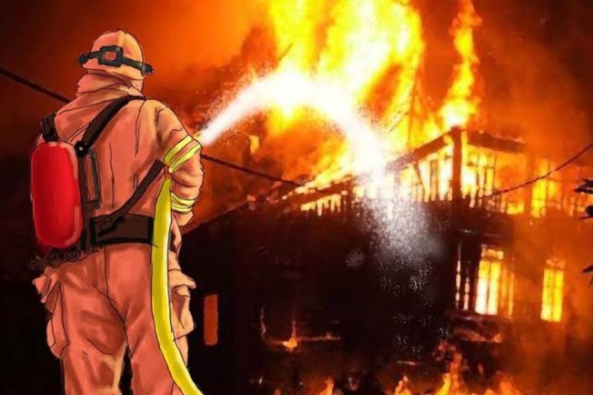 Puluhan rumah di Medan Belawan hangus terbakar