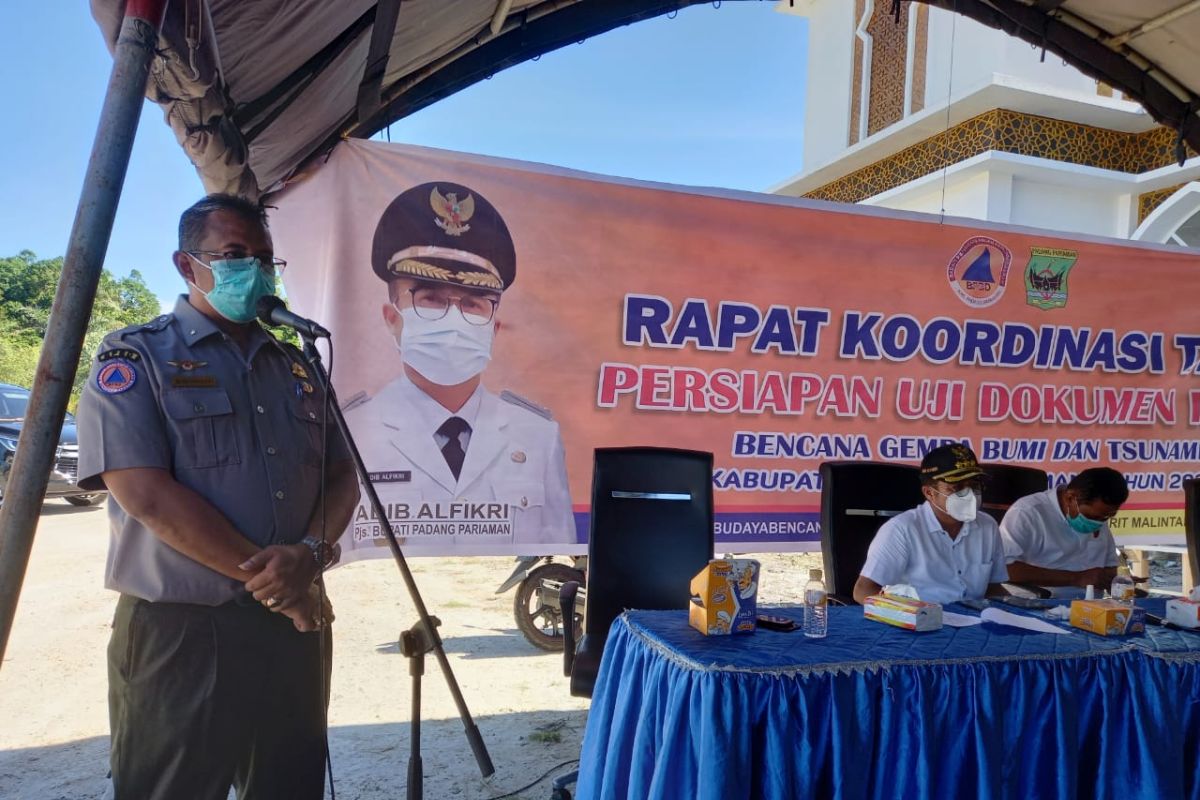 Padang Pariaman gelar Rakortek uji dokumen renkon bencana gempa dan tsunami