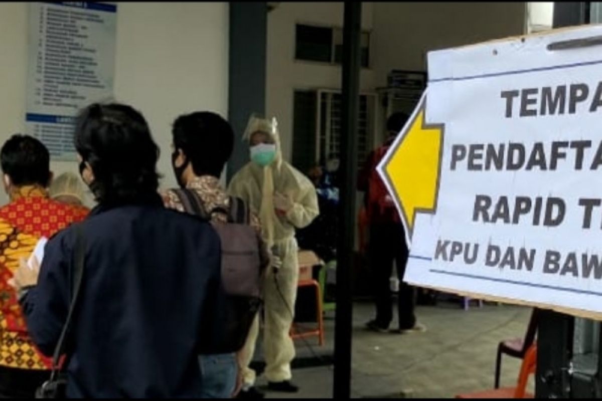 Bawaslu Lampung sebut 185 pengawas TPS reaktif usai jalani tes cepat