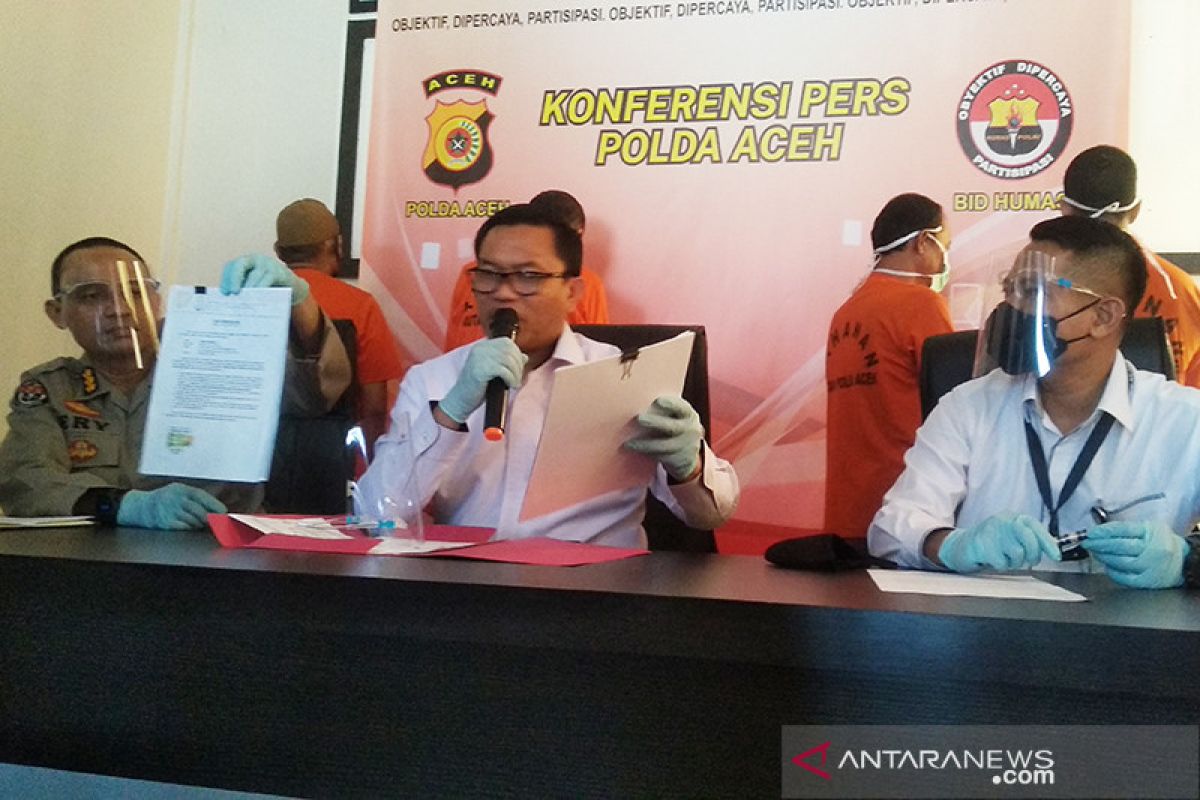 Polda Aceh tangkap tiga pelaku penipuan pembangunan rumah duafa
