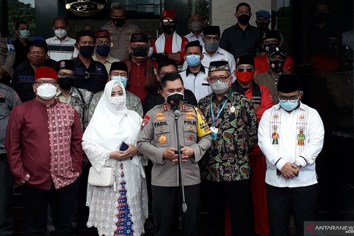 Ormas Betawi sampaikan aspirasi ke Polda Metro Jaya