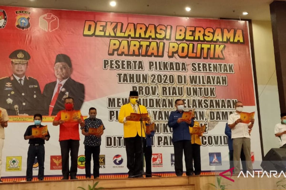 Forkopimda dan parpol Riau deklarasi Pilkada damai