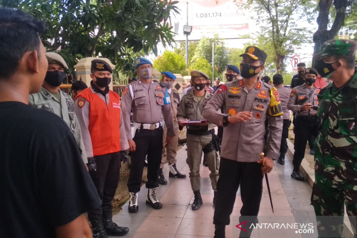 Kapolda dan Pangdam IM pantau razia masker