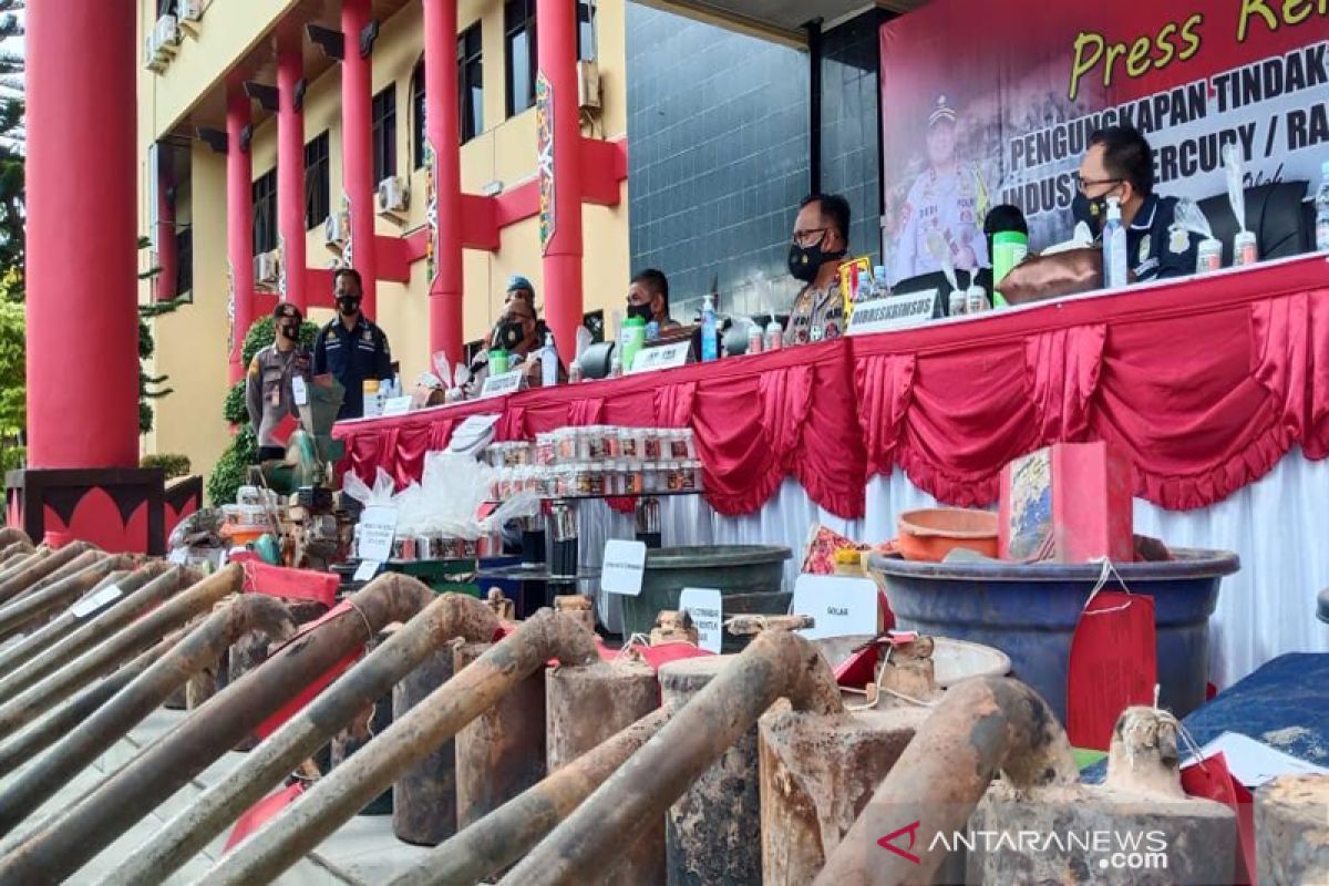 Polisi bongkar 'home industry' pembuatan merkuri ilegal di Kalteng