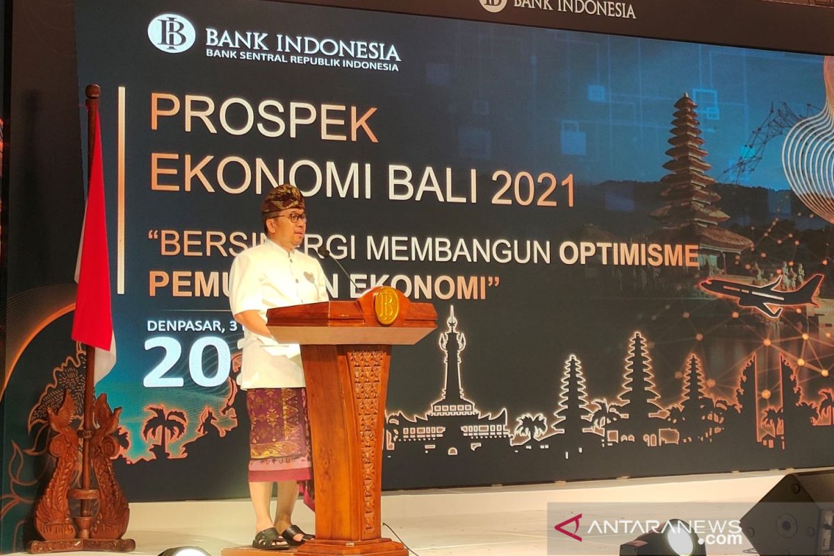 BI: Pertumbuhan ekonomi Bali 2021 di kisaran 4,5 - 5,5 persen