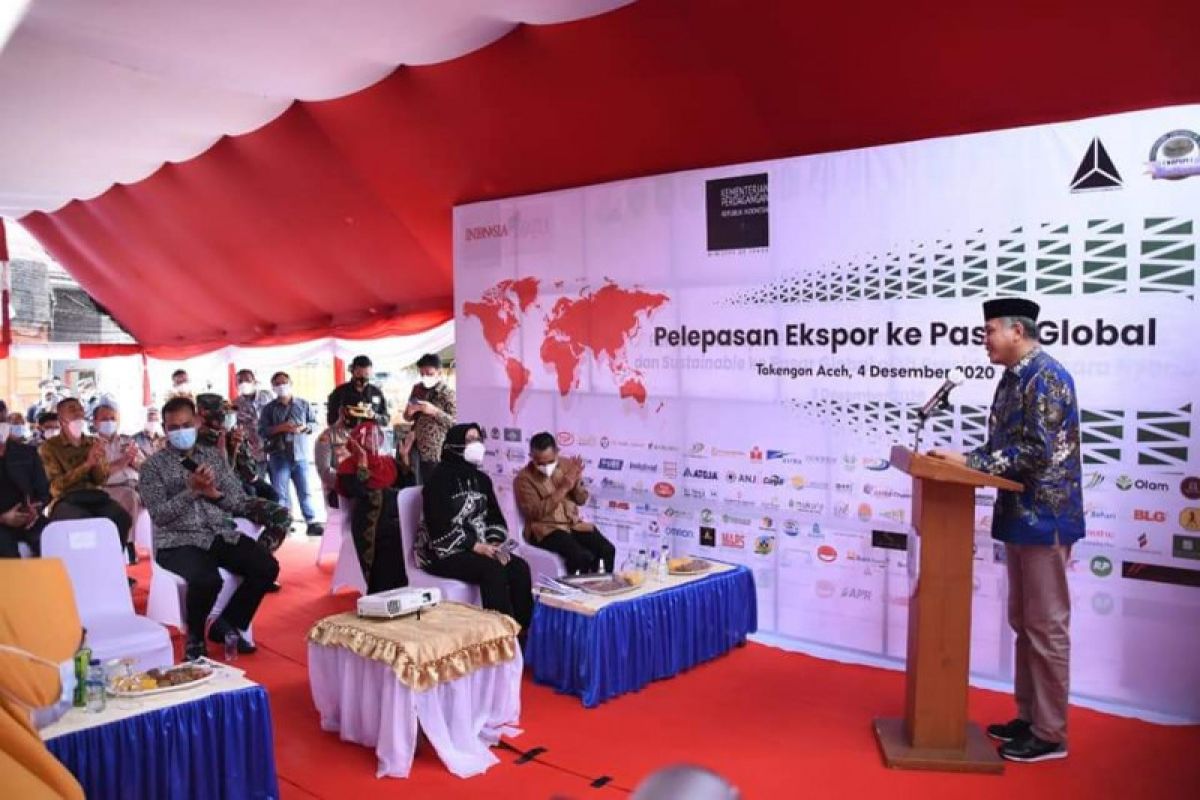 Gubernur Aceh lepas empat kontainer kopi Gayo ke pasar global