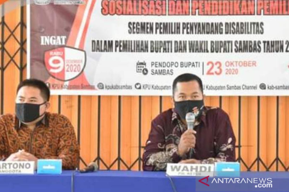 KPU Sambas :Terdapat 1.996 pemilih disabilitas di Pilkada 2020