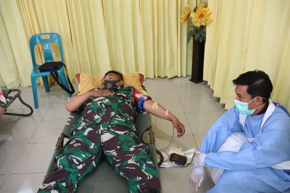 Prajurit Kodim Aceh Tengah donor darah peringati Hari Juang Kartika ke-75