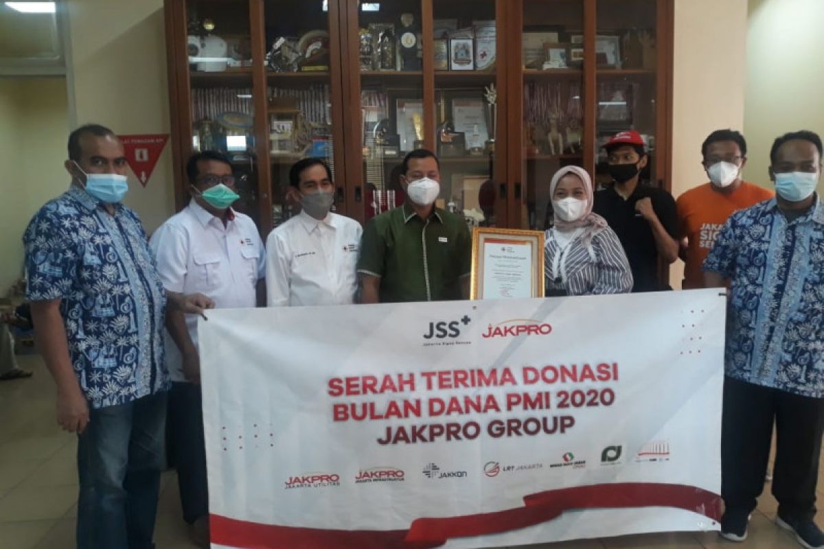 Jakpro dukung Bulan Dana PMI dengan sumbang dana Rp76,9 juta