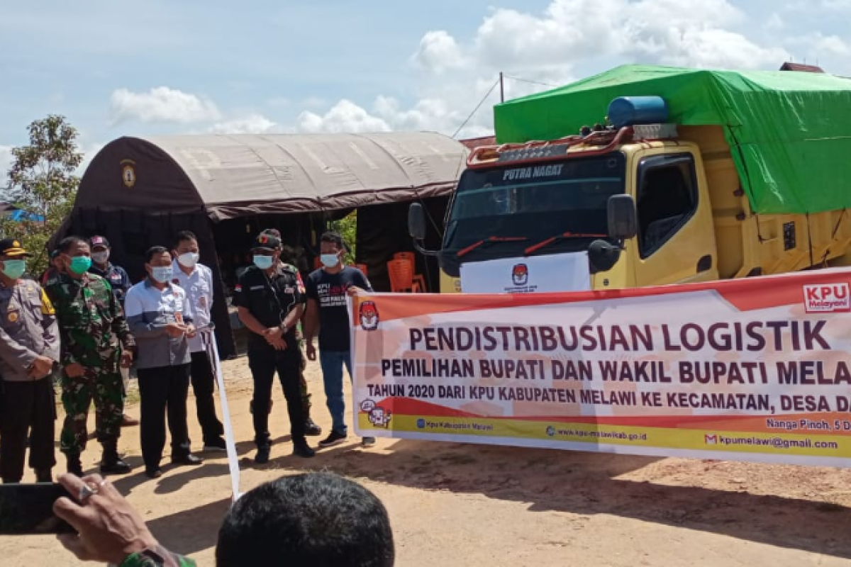 KPU Melawi mulai distribusikan logistik Pilkada serentak