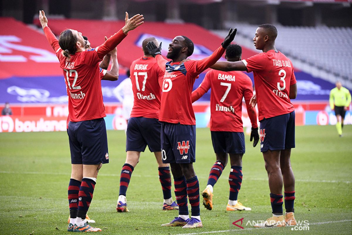 Lille jaga jarak poin dari PSG usai lumat Monaco