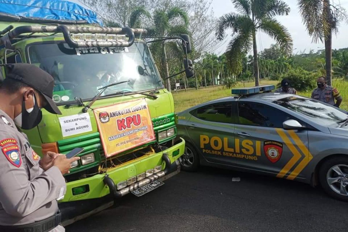 Logistik Pilkada Lampung Timur didistribusikan