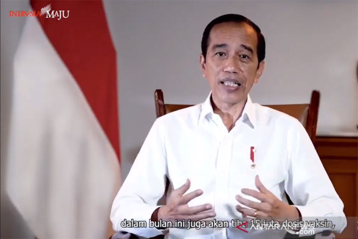 Jokowi administered first COVID-19 vaccine shot at Merdeka Palace