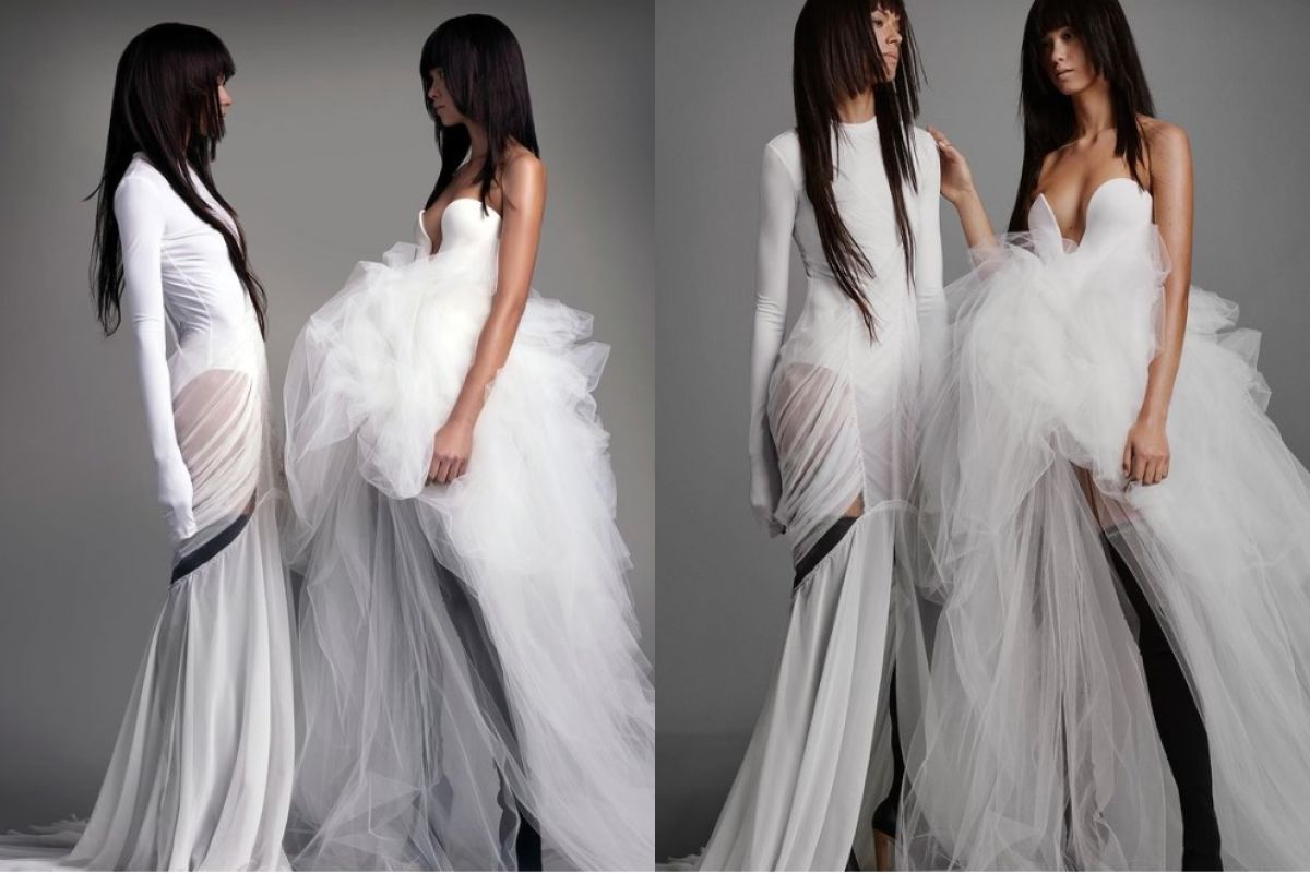 Gaun pengantin yang tak lazim karya Vera Wang